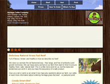 Tablet Screenshot of heritagenaturalbeef.com